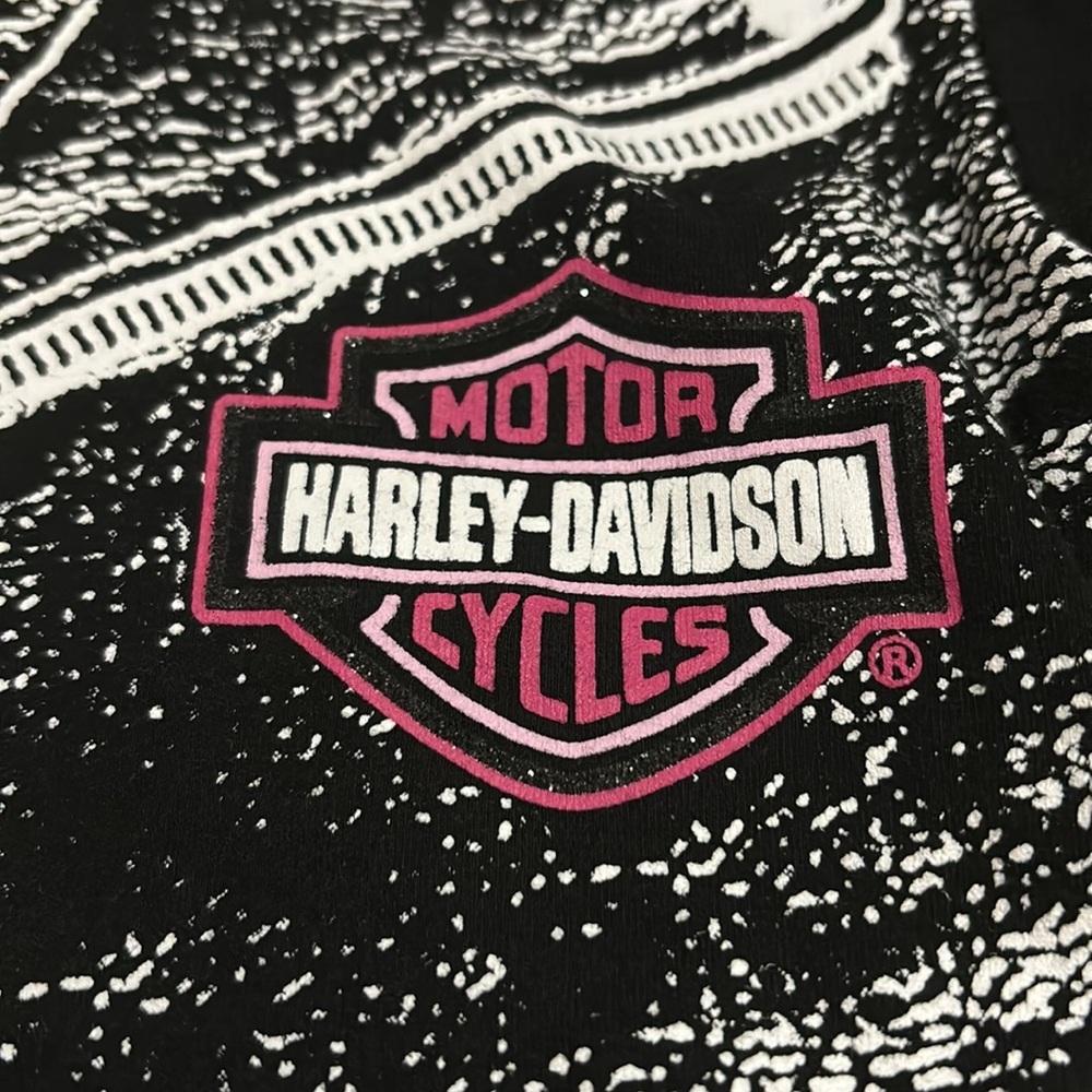Harley-Davidson Motorcycles 2T Long Sleeve Shirt with Pink Details - Picture 3 of 5